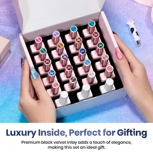 [Exclusive to TikTok] Beetles Cat Eye Gel Nail Polish Set, Shimmer Glitter Gel Polish Set Soak Off LED UV Curing Requires Silver Pink Blue Orange Green Purple Velvet Gel with Magnet Gift for Women Manicure Glossy
