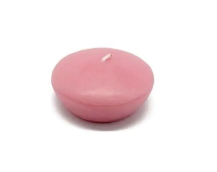 Zest Candle CFZ-048 3x1.5" Pink Water Floating Candles - 12pcs Box, Ideal for Wedding, Housewarming (Home Decor Supplies), Long Burn