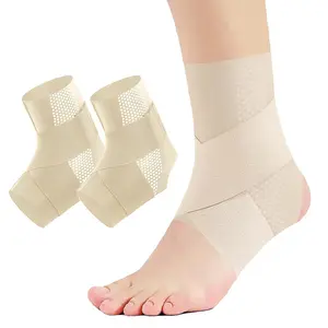 Ankle Braces for Women Men, 2 pcs Ankle Compression Sleeve Plantar Fasciitis Brace Plantar Fasciitis Relief, Arch Support Socks Ankle Sleeve Ankle Brace for Sprained Ankle (Beige, Medium)