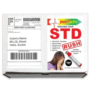 Prank Mail STD Embarrassing Prank Box Gag Gift! Funny Prank gets sent directly to a Loved One/Friend/Victim/For (100% Anonymous)