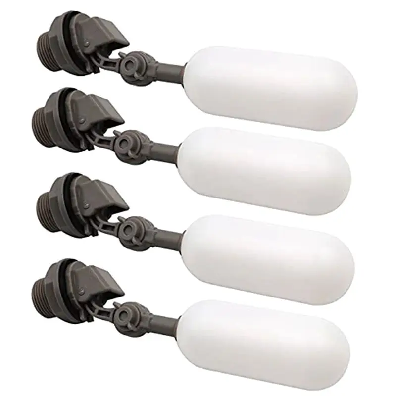 4 PACK 3/4Inch Water Float Valve with Adjustable Arm Plastic Water Filter Float Ball Valve for Water Tank Pool