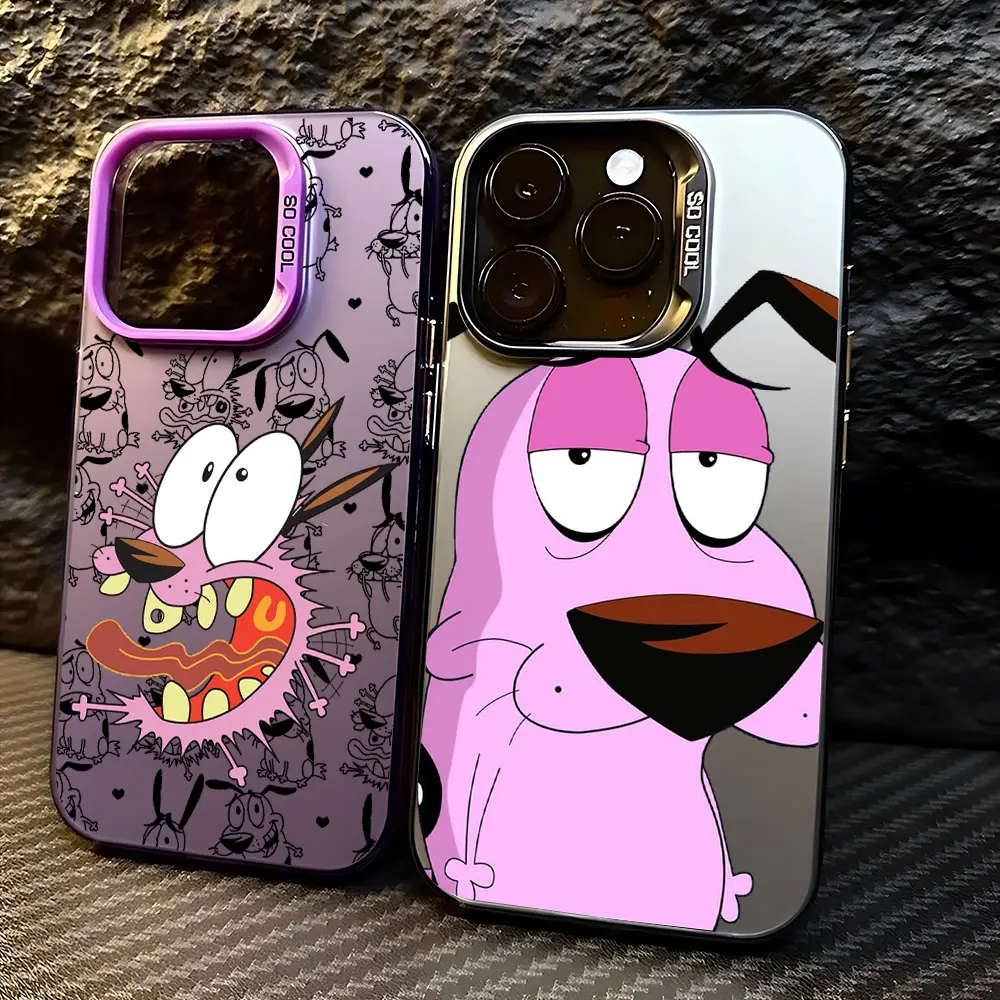 Courage the Cowardly Dog Cartoon Character Matte Shockproof Cellphone Casing - Protective Mobile Cover for Samsung Galaxy S25,S24,S23,S22 5G,S21,S20,Note20 Ultra Plus,M31 4G 5G Accessories