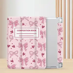 Cute Bow Pattern Tablet Case, Tablet Protective Cover with Built-in Pen Slot, Tablet Accessories Compatible with iPad, Samsung Tab, Huawei, Xiaomi