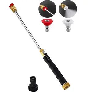 Upgraded Jet Nozzle Power Washer | Hydro Jet High Pressure | Garden Hose Attachment with 2 Nozzles & Quick Connect | For Car Wash, Patio, Deck & Driveway Cleaning