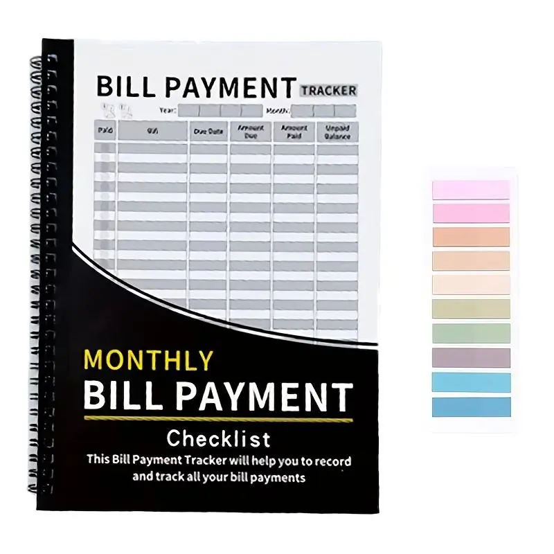 A 4-year monthly bill tracking notebook that can track for 48 months, ideal for family financial planners to record expenses, payment logs, and debt repayment plans Office Stationery Supplies