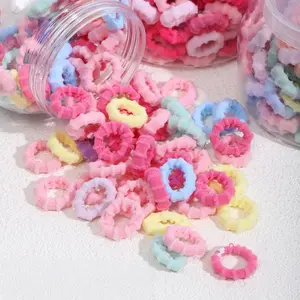 500pcs Mini Hair Ties for Women and Girls,Muti-color,No Damage Toddler Hair Accessory,Pigtails Mini Hair Scrunchies,for Adult's Fine Hair,