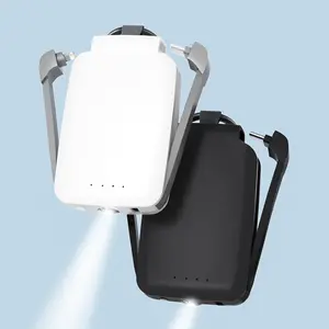 Mini Portable Power Bank, Keychain Charger power bank  with Cable, 2-In-1 Power Bank with LED Flashlight,  Mobile Power bank,2000mah