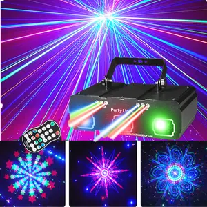 Party lights DJ disco lights, 3D pattern strobe lights, DMX512 system with sound sensing function, remote control, birthday, wedding, karaoke, bar KTV  Clubs, stages, live performances, family gatherings, holiday leisure and entertainment decorations
