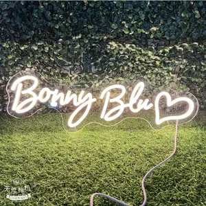 Customizable LED Neon Light - USB Powered, Wall-Mounted for Bedroom, Party, Wedding, Birthday Decor, Durable Plastic, Single Color