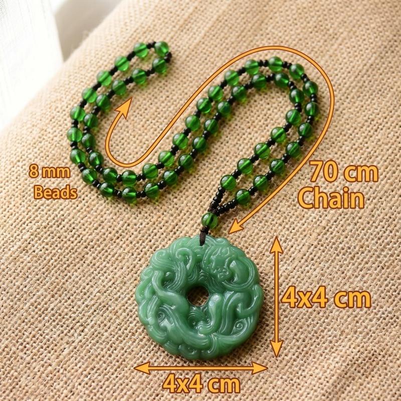 1pc Green Jade Hand-Carved Pixiu Dragon PendantNecklace Wealth Attraction Protection AuspiciousAmulet Unisex Lucky Jewelry Christmas BirthdayGift 1pc Green Jade Hand-Carved Pixiu Dragon PendantNecklace Wealth Attraction Protection AuspiciousAmulet Unisex Lucky Jewelry Christmas BirthdayGift