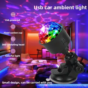 USB Powered Mini Atmosphere Light, Automatic Flashing LED Night Lamp, Colorful Lights, 360 Degree Rotating Projection, Kids Room Decor, Led Party Light, Decorative Light