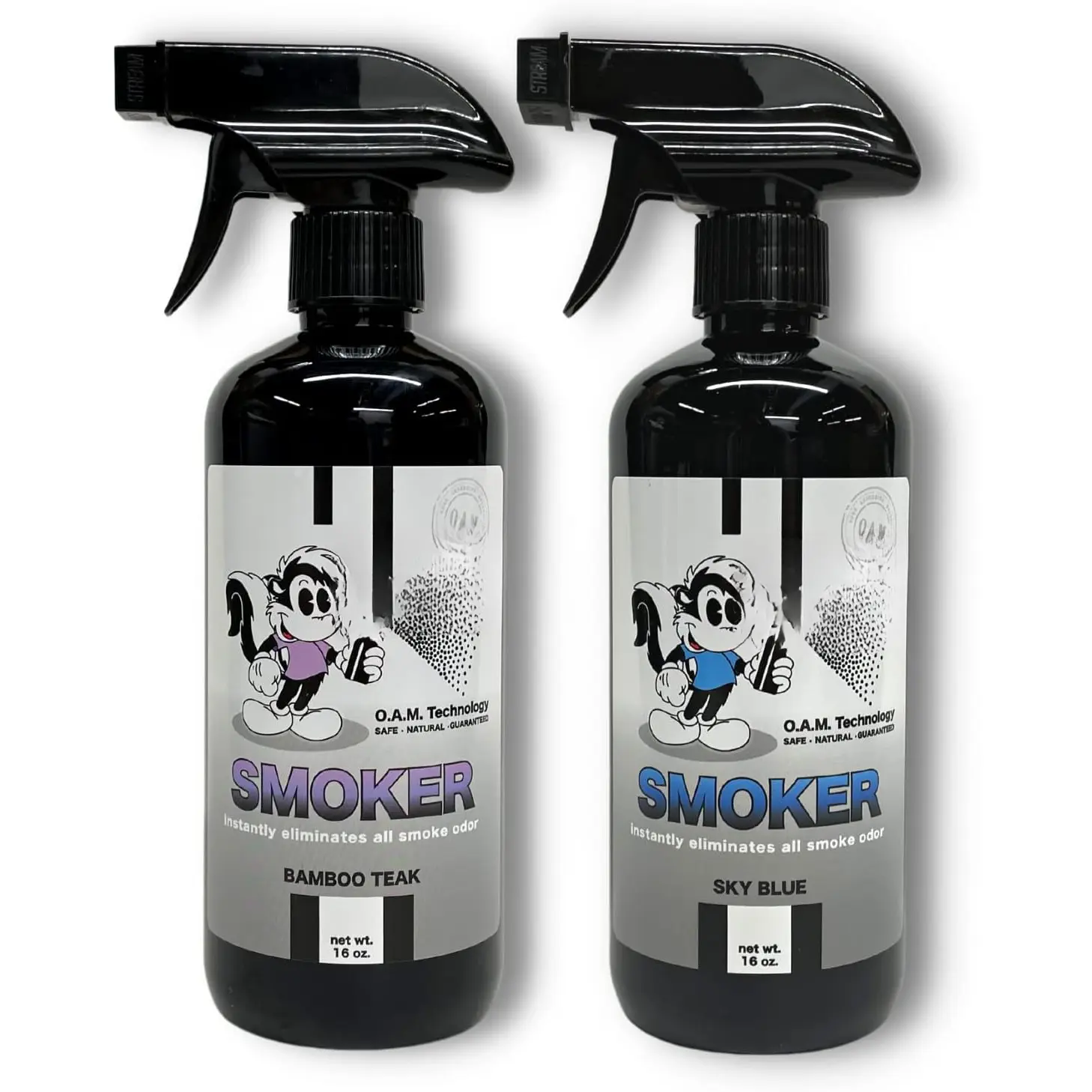 Odor Eliminator Spray - Completely Remove  Smell From House, , Clos, Hands, Hair, & More -  Odor Eliminator For  -  Teak (16oz) & Sky Blue (16oz)
