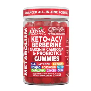 Clean Nutra Keto + ACV, Berberine, Garcinia Cambogia & Probiotics for Daily Digestive Balance & Internal Wellness - Metabo Zen