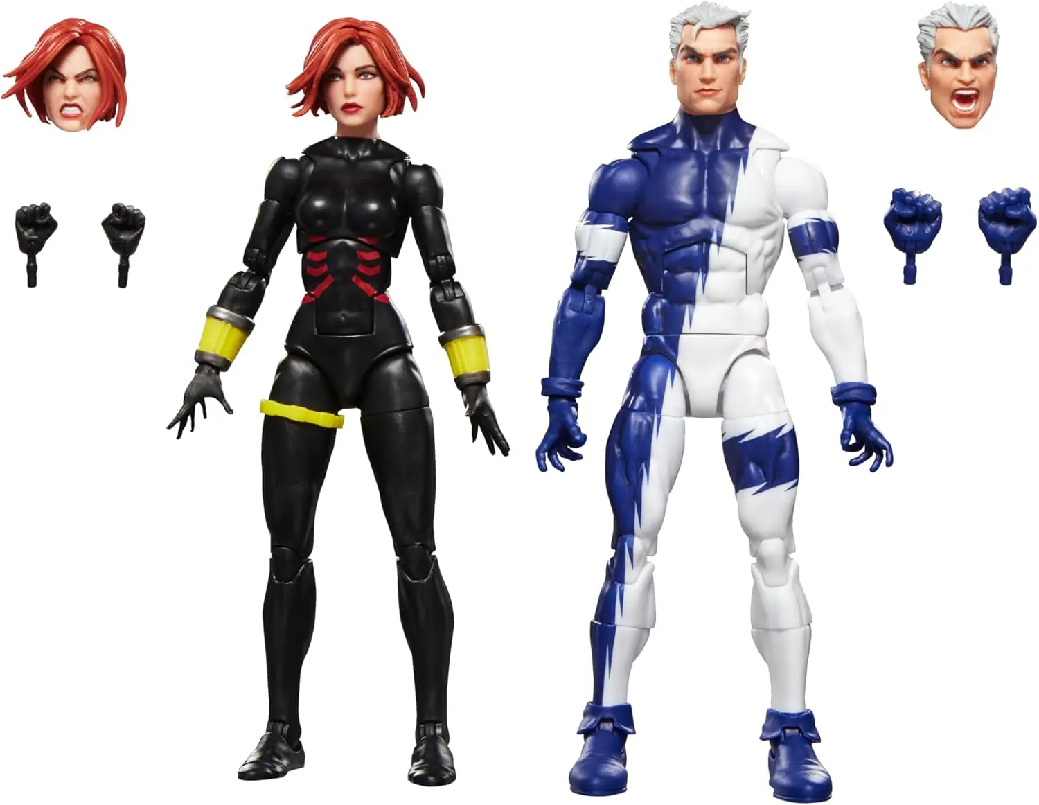 Marvel Legends Series Black Widow & Quicksilver, Avengers: The Crossing Comics Collectible 6-Inch Action Figures