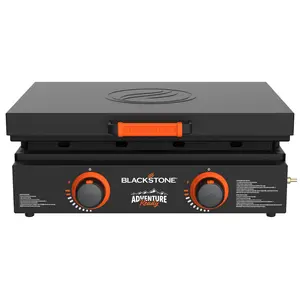 Blackstone Adventure Ready Outdoor Griddle, 2-Burner 22" Propane Flat Top Grill with Cover, Black