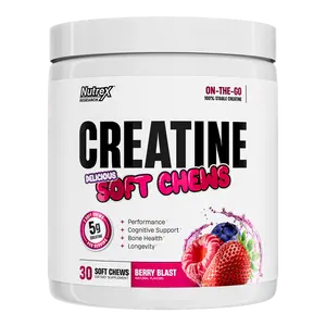 Creatine Soft Chews for Strength, Brain Health, Muscle, Recovery, 5 grams. 30 Day Supply
