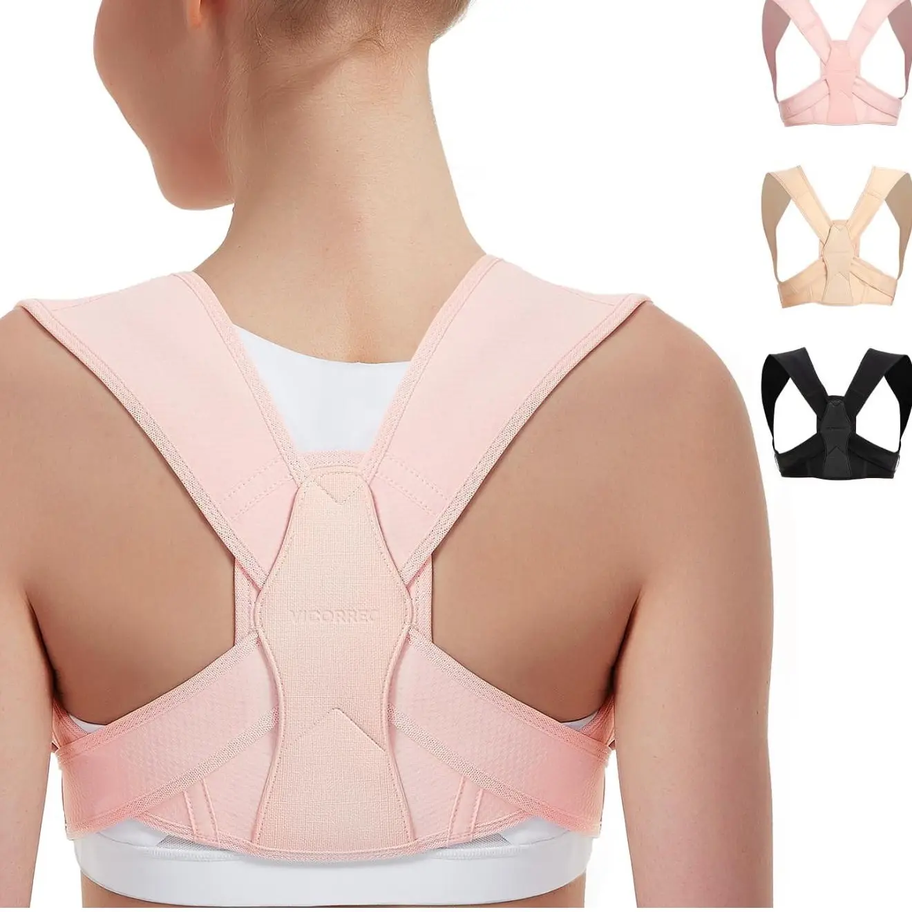 Adjustable Posture Corrector Brace – Upper Back & Shoulder Support Belt for Neck & Back Pain Relief