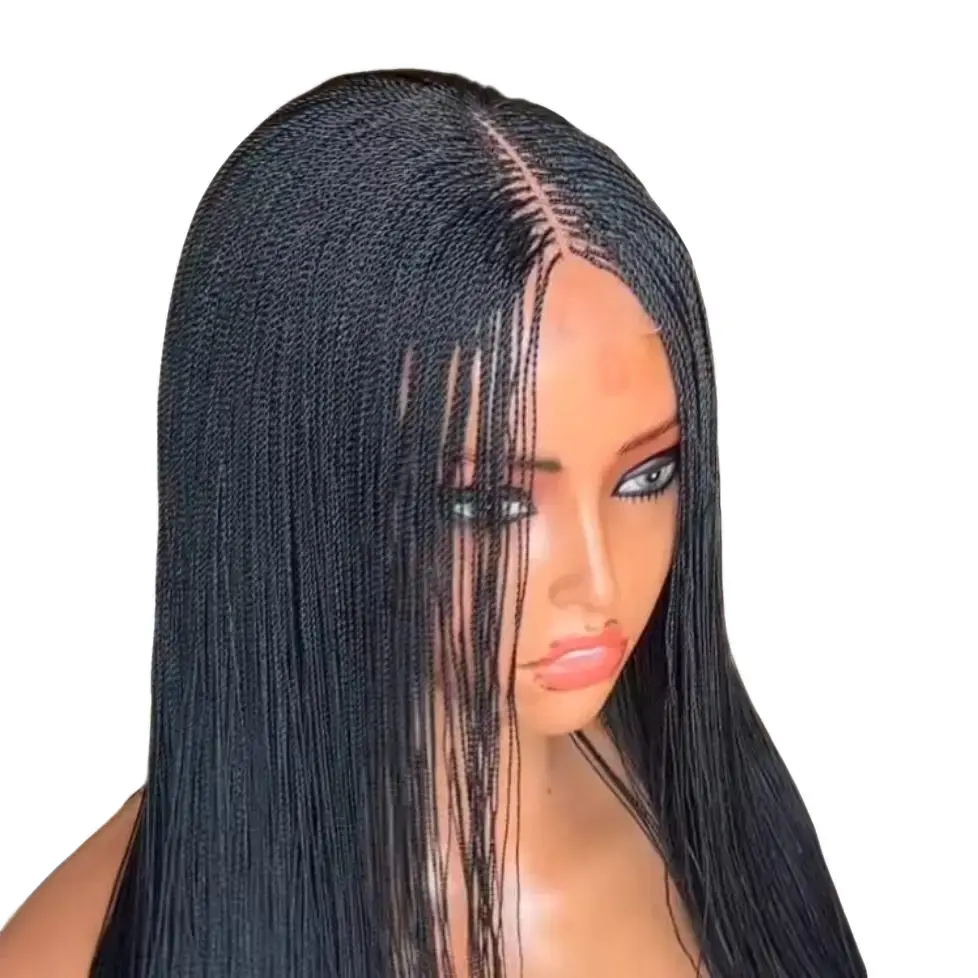 Adomac 15, 20,30 and 36 inches with 2by6 closure cap Black Micro Braids for Classic Ladies High-Quality Synthetic Hair Extensions for Natural Look Easy to Use and Maintain