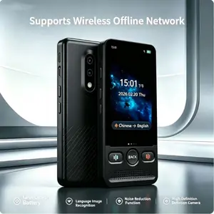Ai Language Touchscreen Translator Device, Supports 138+ Languages, Real-Time Voice and Image Translation, Offline Mode, Rechargeable Microphone