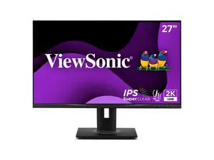 ViewSonic VG2748A-2K 27 Inch IPS QHD Ergonomic Monitor with Ambient Light Sensor, Auto Screen Dimmer, Screen Privacy Alert, USB HUB, DisplayPort, HDMI, and VGA for Home and Office