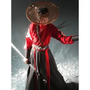 2024 Chinese Robe Ancient Knight Hanfu Men Women Aldult Kimono Swordsman Hanfu Traditional Vintage Ethnic Cosplay Dance Costume