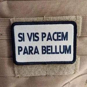 Si vis PACEM para bellum 2"x3" morale patch with hook and loop backing