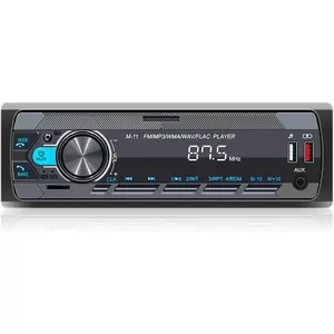 Single Din Car Stereo with Bluetooth 5.0 Hands Free Calling Voice Control Car Stereo FM Radio Car Mp3 Player USB AUX Port Audio Recording Remote Control Car Audio System Car Stereo Receiver