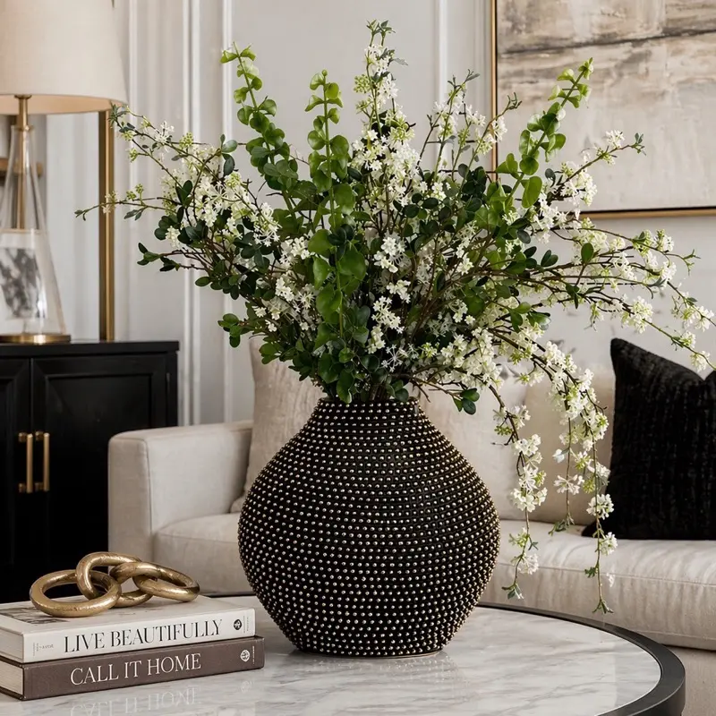 Luxury Wild Blossom Flower Arrangement, Premium Fresh Cut Floral Centerpiece for Home Decor