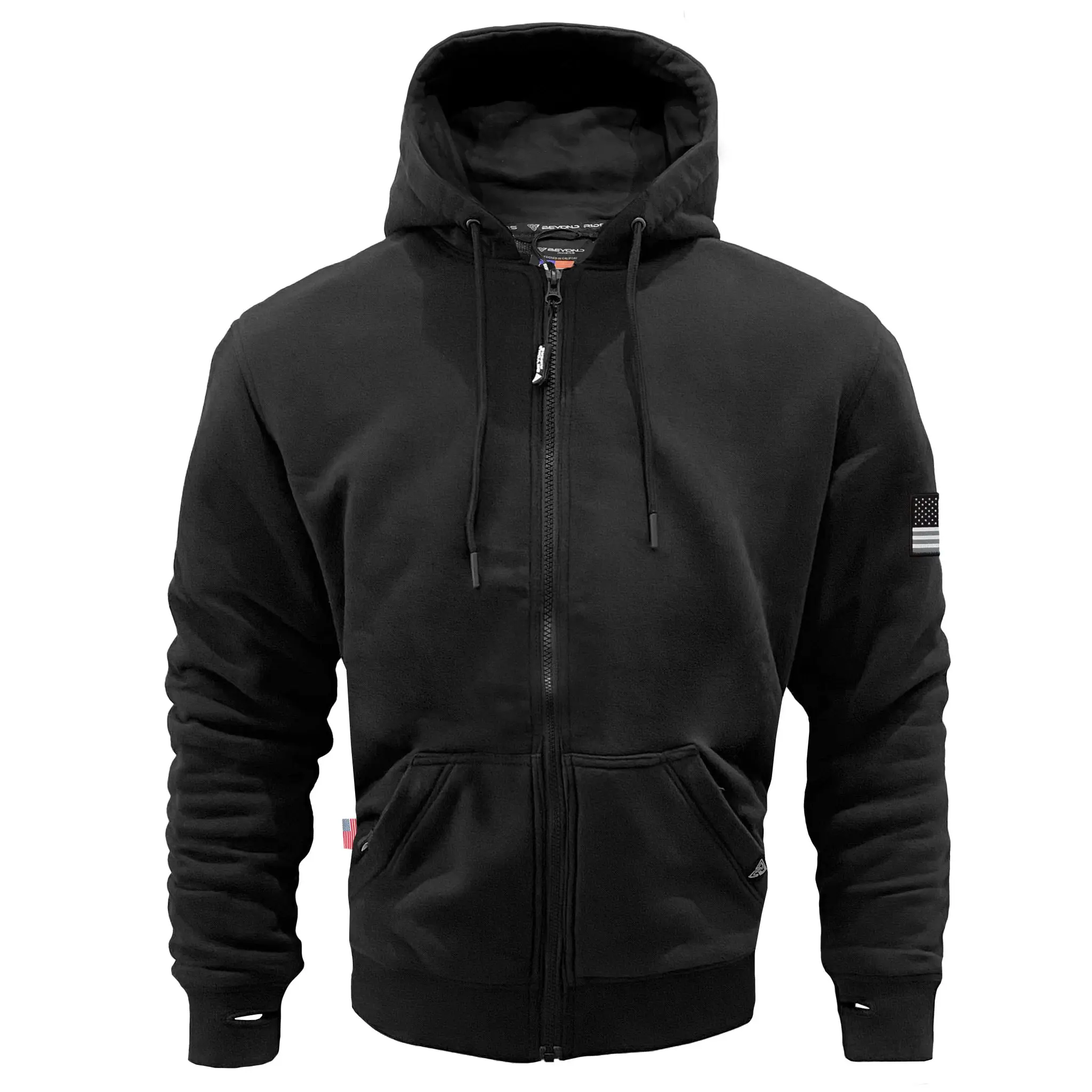 SALE Protective Fleece Unisex Hoodie - Black Matte