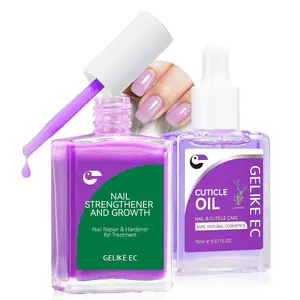 Nail Kit for Beginners: Purple Easy-Use Nail Polish Growth Treatment & Lavender Oil for Thin Weak Nails - for Stress Relief - Repair Split Nails - Spa & Night Care Routine