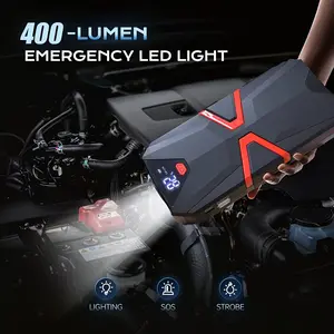 5-in-1 Portable Car Battery Jump Starter , Battery Boost, USB I/O, Reliable Power, Roadside/Vehicle Emergency Tools  Portable Wireless Car Jump Starter Battery Jump Starter Portable