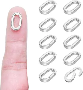 10Pack  Pendant Clasp for Jewelry Making,18K Gold and Silver Necklace Clasp and Closures Jewelry Carabiner Charm Clasp for Necklace Bracelet