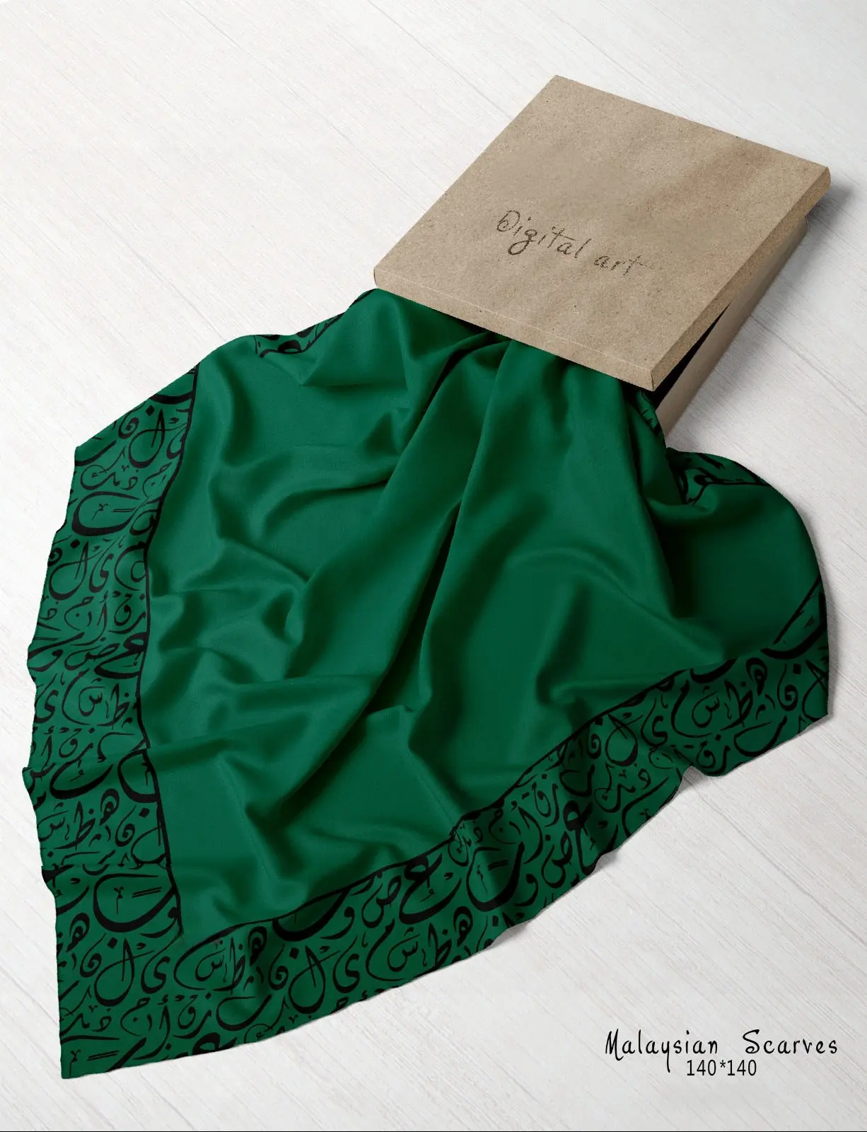 Printed Malaysian Scarf – Crepe Chiffon Fabric