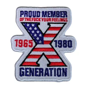 GenX Proud Member Iron On Embroidered Applique Patch