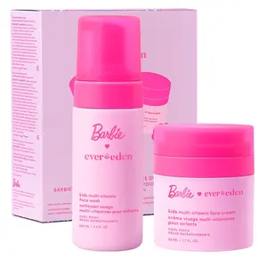 Evereden – Happy Face Duo x Barbie | Kids Multi-Vitamin Face Wash & Face Cream | Limited Edition Set