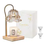 Candle Warmer Lamp, Lily of the Valley Flower Lamp, Height Adjustable with Timer, 2 Bulbs Included, Flameless Fragrance Lamp for Home Bedroom Decor, Ideal Gift for Mom Birthday,home decor