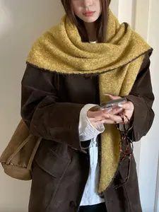 2026 Trend Colorblock Patchwork Pattern Triangle Scarf, Premium Wool Blend Shawl for Men & Women, Versatile 4-Season Accessory, Muse Marks Essential