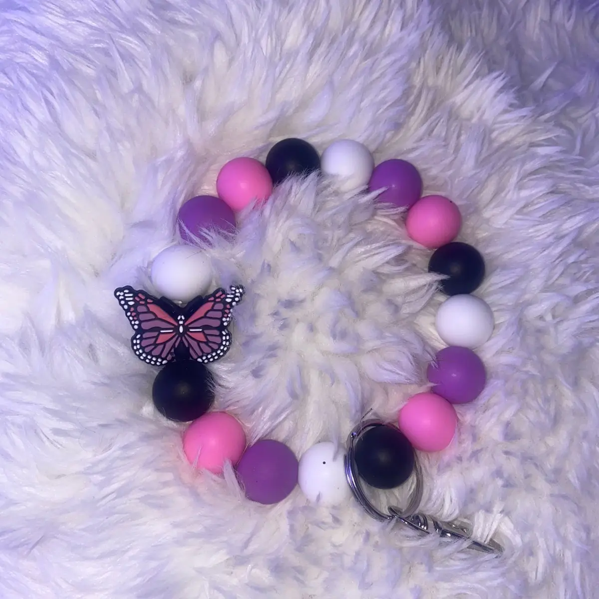 Butterfly keychain wristlet