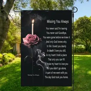 Polyester, Memorial Garden Flag, When I Lose You Garden Flag,  Double Sided, Cemetery Decoration, for Outdoor Graves Only Flag
