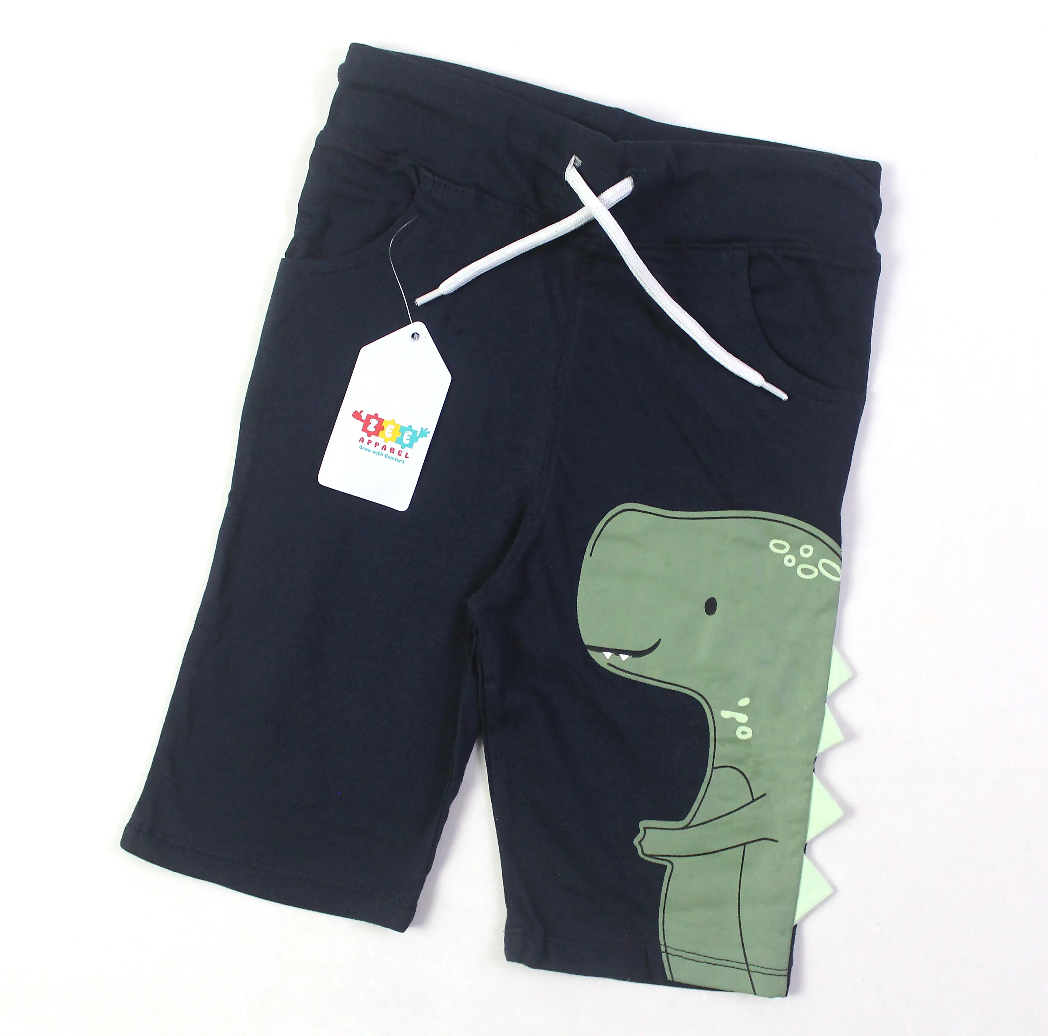 Dino Navy Shorts for Boys 1-10 Years Super Soft High-Quality Fabric Long Lasting Screen Print Comfortable Everyday Wear