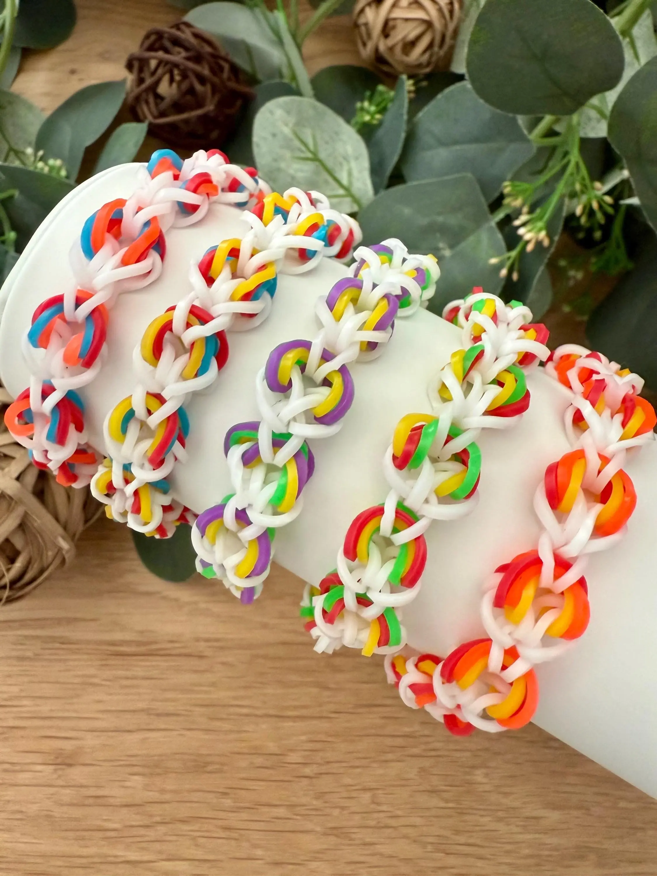 Rainbow Woven Friendship Bracelets