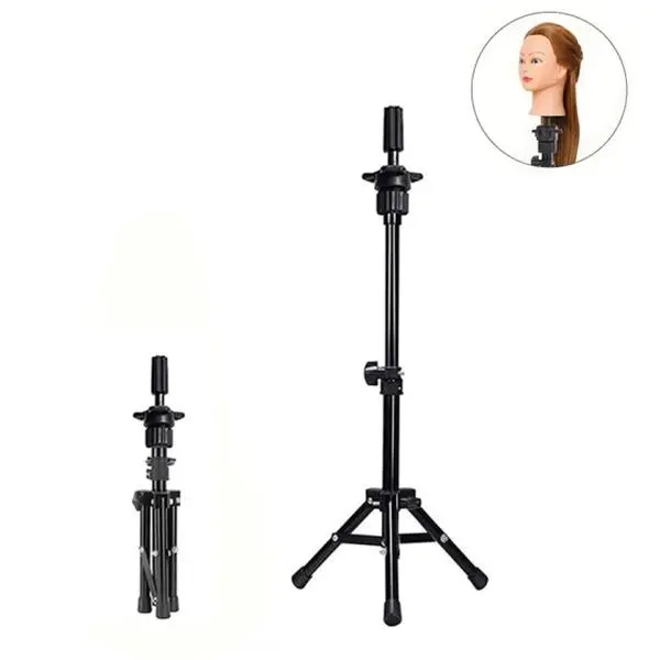 25 Inch Wig Stand Tripod, Adjustable Mannequin Head Stand, Wig Head Stand for Training Heads And Canvas Block Head (Mannequin Head Not Included)