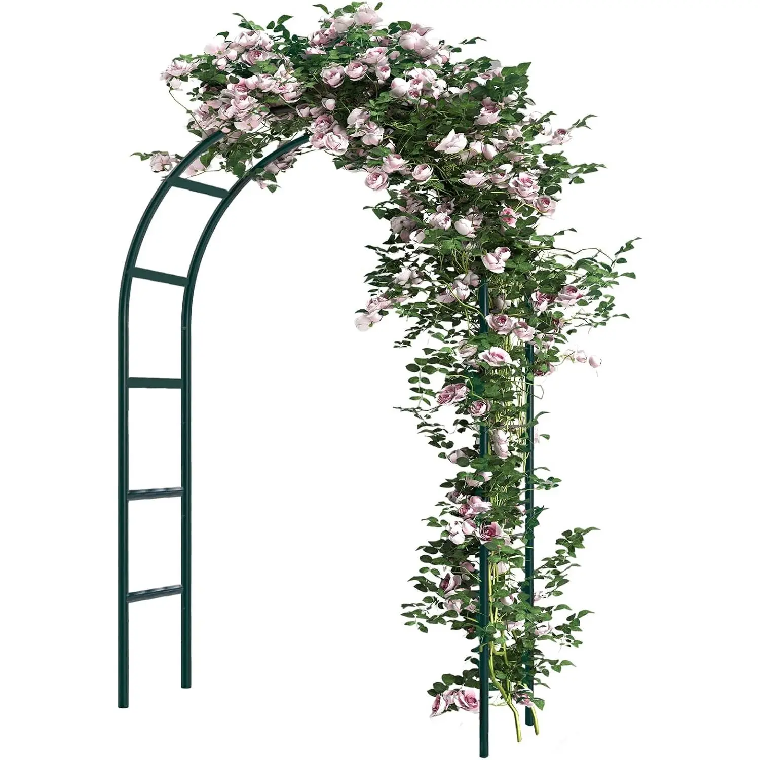 Metal Garden Arch, Wedding & Event Decoration, Garden Trellis for Climbing , Assemble Freely 2 Sizes for Various Climbing  Roses Vines Bridal Party Decoration, Army Green, 1 Pack