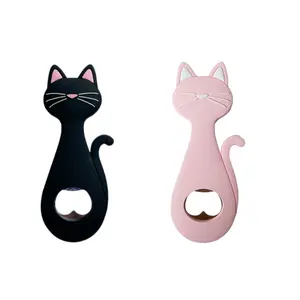 Magnetic Refrigerator Bottle Opener, Cartoon Beer Bottle Opener, Cat Shape Magnetic Fridge Decoration, Fridge Magnet, Beer Bottle Opener