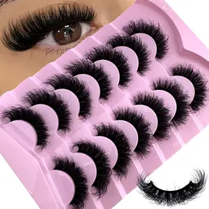 Synthetic Mink False Eyelashes Set, Reusable & Durable Design, Perfect for Daily Makeup & Special Occasions, Ideal Gift Choice, Faux Mink Lashes