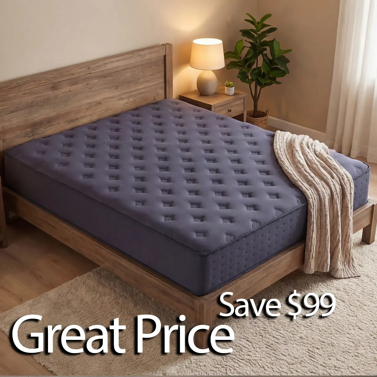 High Quality Mattresses - 12-in Hybrid Memory Foam-Spring Mattress, Medium Firm, Lumbar Support, Ergonomic Design, Queen, Twin, Full, King Sizes, Hotel Style, Home Use, Boxed Furniture Gift, Queen Size Mattresses
