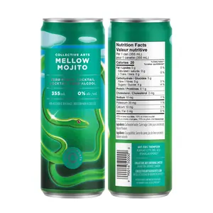 Collective Arts Mellow Mojito Zero Proof Cocktail, 0% Alcohol, 355 mL