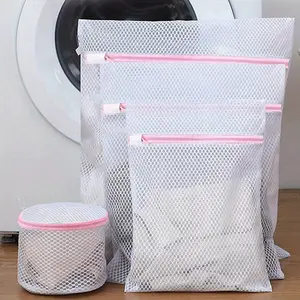 4-Pack Zipper Laundry Mesh Bags, Durable Washing Bags for Delicate Clothes, Underwear, and Various Garments, Suitable for Washer, Laundry Bag for Travel