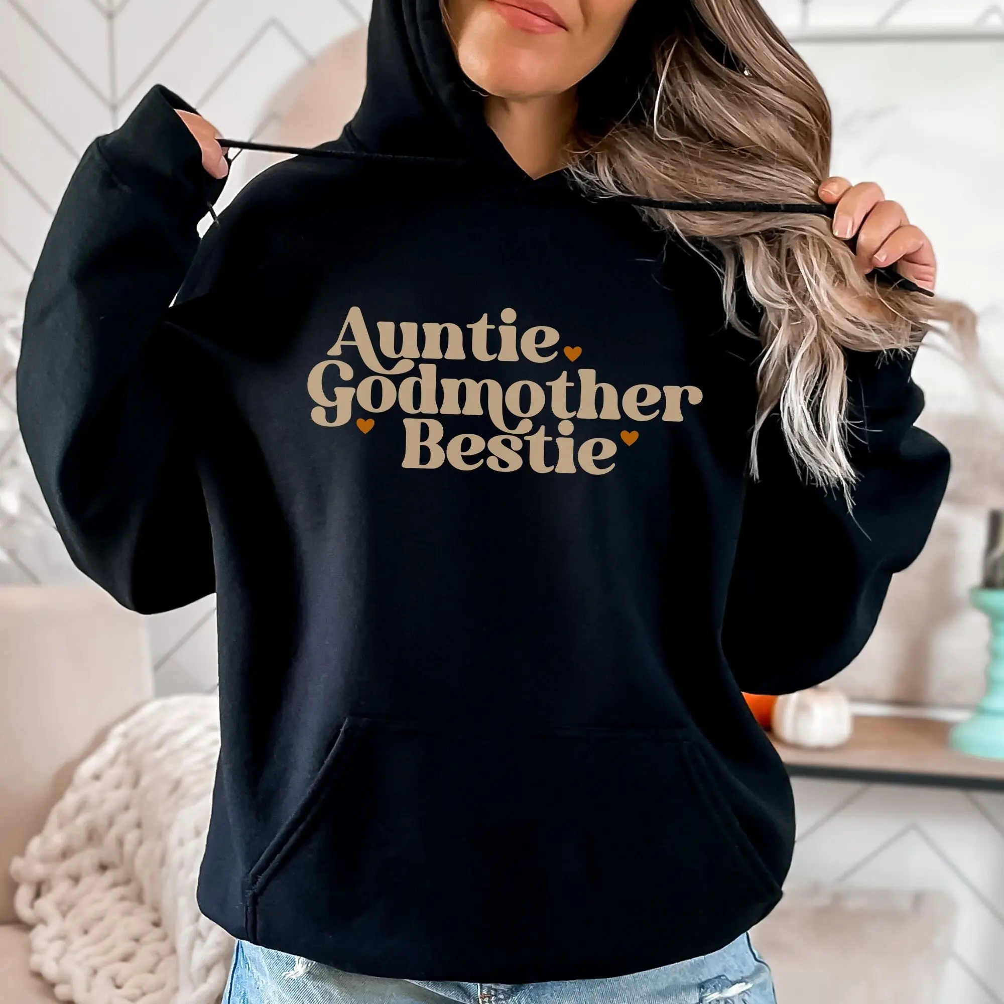 Auntie Godmother Bestie Hooded Sweatshirt Gift From Godchild God Mama Gift Hoodie Be My Godmother Proposal Gift Aunt God Mother Gift TK62GN