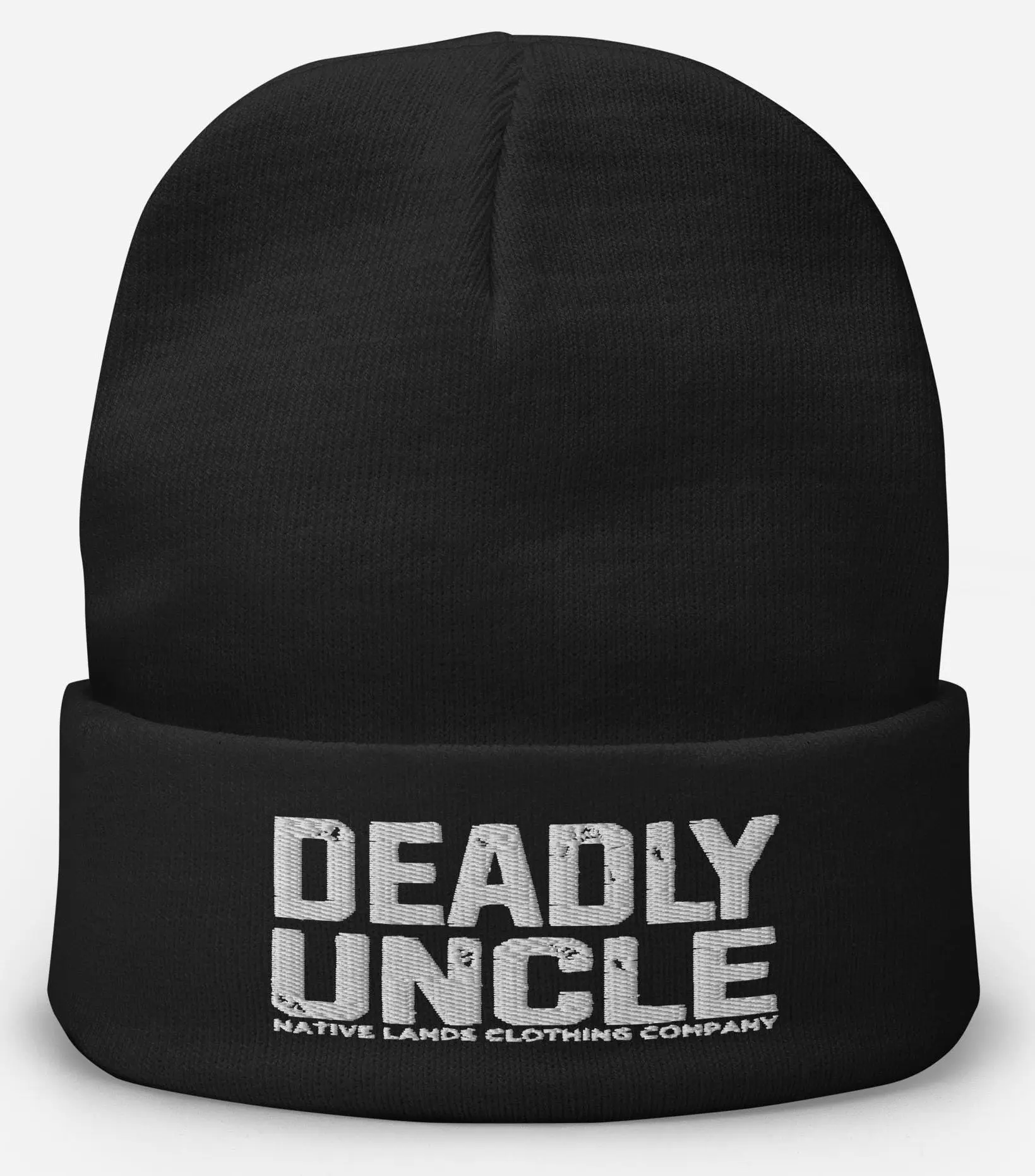 Deadly Uncle Embroidered Knit Otto Beanie - Honoring First Nations, Inuit, Native American Indigenous Cultures